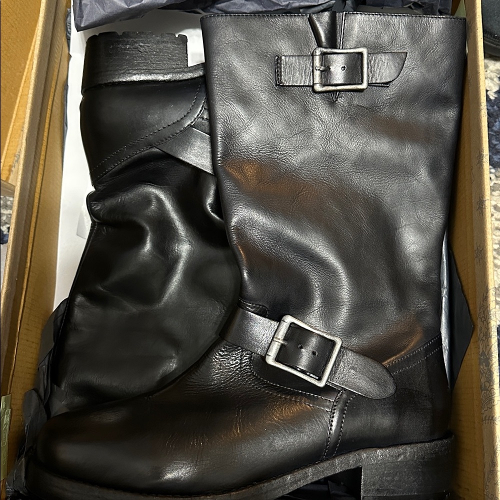 Free People Black Ankle Boots